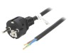 Cablu Alimentare Goobay Schuko 2m 16A H05VV-F PVC Negru, 1.5mm&sup2;