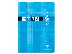 Caiet muzica A4 capsat, 24 file, 10 portative, Metric, Clairefontaine