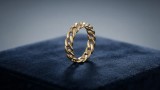 Cumpara ieftin Inel din Argint 925 Placat cu Aur, Model Zale Impletite Cuban Link