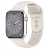 Curea Tech-Protect Silicone pentru Apple Watch 42mm / 41mm / 40mm Series, Crem