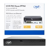 Resigilat : NVR POE PNI House IP716J, 16 canale 4K 8MP, 8 canale POE si 8 canale I