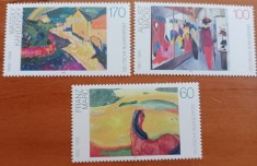 GERMANIA-1992-&amp;#039;&amp;#039;Pictura Moderna-Sec xx&amp;#039;&amp;#039;-set de 3v-MNH NESTAMPILATA foto