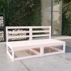 Gossi set mobilier de gradina cu 2 locuri, alb, lemn masiv de pin