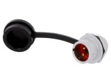 Soclu SF12 tată PIN: 2 IP67 13A 250V pentru lipire 1,5mm2 -40&divide;100&deg;C