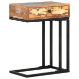 Cumpara ieftin Masa laterala forma U, 45 x 30 x 61 cm, lemn masiv reciclat