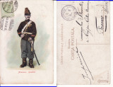 Artilerist, artilerie-tipuri,uniformele armatei romane-militara-rara, Necirculata, Printata