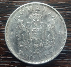 (A50) MONEDA DIN ARGINT ROMANIA - 200 LEI 1942, REGELE MIHAI I foto