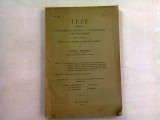 Teze Facultatea de Stiinte Bucuresti 1931, Matei Niculescu - Carte Veche cu Dedicatie, 113 Pagini
