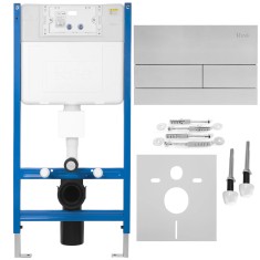 Cadru WC &icirc;ncastrat K011A-Q Rea cu buton T Brush Steel