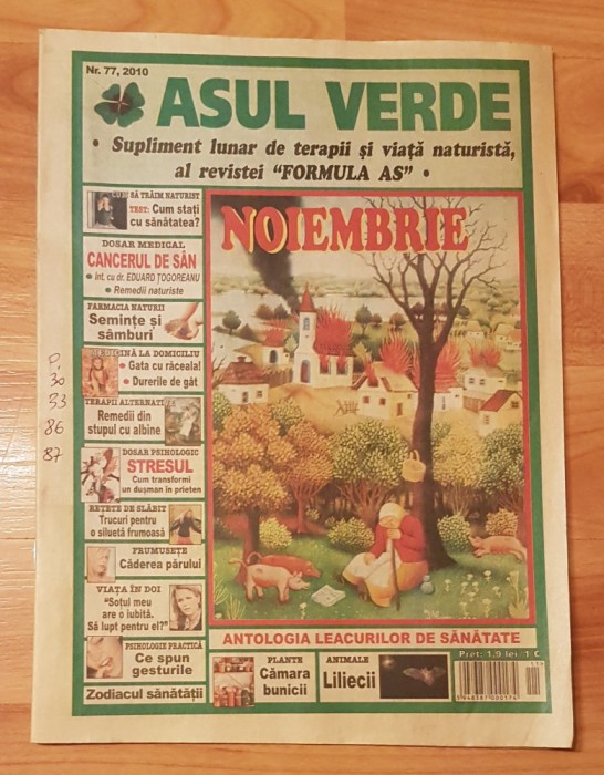 Revista Asul Verde Nr. 77 / 2010 (noiembrie 2010)