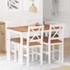 Set mobilier de bucătărie, 5 piese, maro și alb