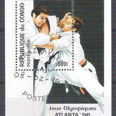 Congo 1996 Sport, Olympics, perf. sheet, used AB.012