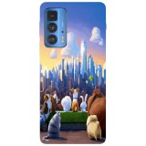 Husa compatibila cu Motorola G51 model The Secret Life of Pets, Silicon, TPU, Viceversa, Transparent, Carcasa
