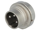 Conector M16 Soclu Tată Lipire 3 PIN 5A 300V IP40
