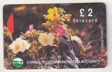 bnk card Cartele telefonice - Cipru - Flori - Wild Flowers of Akamas Forest 2 &pound; (Silver Stripe) -17CYPA