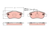 TRW GDB2405 set placute frana,frana disc