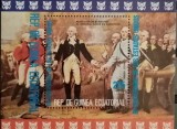BC166, Guinea Ecuatoriala 1976, colita bicentenar revolutia SUA, picturi