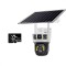 Camera de supraveghere Video CCTV cu vedere tripla, Panou solar 8000mAh, HexaEye