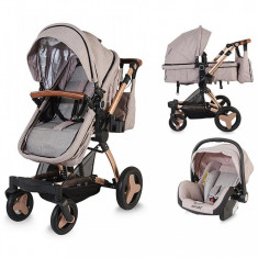 Carucior transformabil 3 in 1 Coccolle Ambra Rose Gold foto