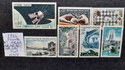 1966-Franta YT=1476-1485- 7 set 7 val MNH foto