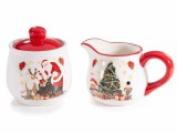 Cumpara ieftin Set Craciun zaharnita, latiera ceramica multicolora &Oslash;9,5cmx11H, 13,5 x 9 x 8,5 H , 250 ml