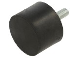 Picioruș Vibro-Absorbant &Oslash;40mm, Filet 23mm, Oțel, ELESA GANTER