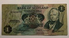 Scotia 1 lira pound 1975 Edinburgh Castle foto