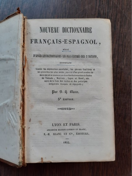 NOUVEAU DICTIONNAIRE FRANCAIS-ESPAGNOL - S.G. BLANC