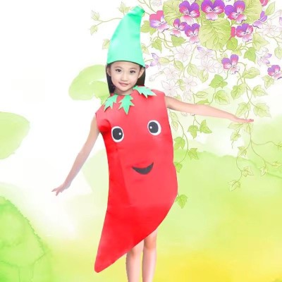 Costum fructardei iute rosu, unisex, 3-8 ani foto