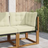 vidaXL Perna pentru canapea de exterior 3 pcs Crem Poliester 900797