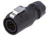 Conector circular mufă 16mm 5 pini aurit 5A tată