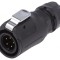 Conector circular mufă 16mm 5 pini aurit 5A tată