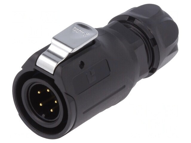 Conector circular mufă 16mm 5 pini aurit 5A tată