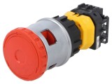 Comutator de siguranţă 30mm IDEC Poz.i 2 NC x2 NO x2 roşie
