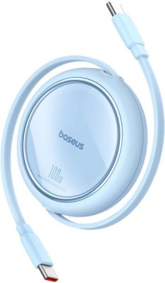 CABLU alimentare si date Baseus Free2Draw Mini, Fast Charging Data Cable pt. smartphone, retractabil, USB Type-C la USB Type-C 100W, 1m, albastru &amp;quot;P10 foto