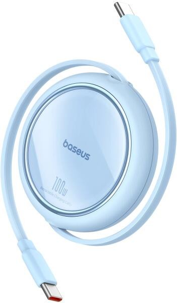 CABLU alimentare si date Baseus Free2Draw Mini, Fast Charging Data Cable pt. smartphone, retractabil, USB Type-C la USB Type-C 100W, 1m, albastru &quot;P10