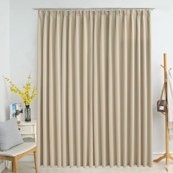 Gossi draperie opaca, bej, 290 x 245 cm, cu carlige
