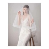 Cumpara ieftin Voal Mireasa cu Banda Dura 160x115cm, Alb - 48039