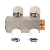 Distribuitor alama, 2 cai, cu robineti, 16 mm x 3/4&quot;, 7882L