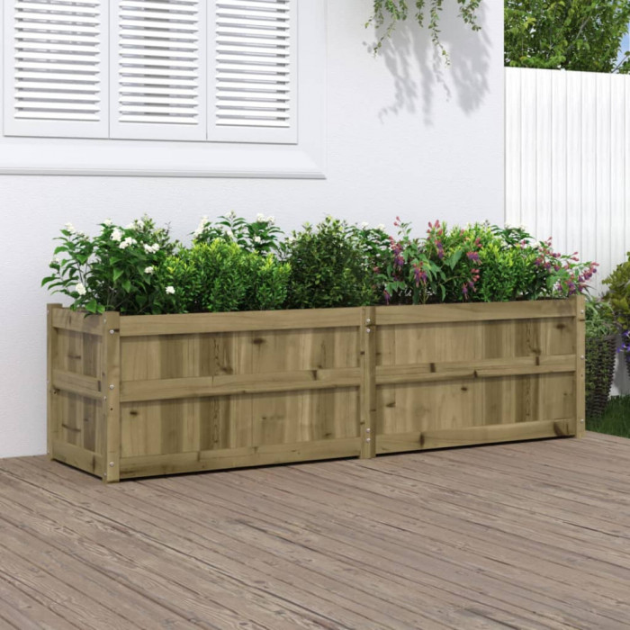 Jardiniera de gradina, 180x50x50 cm, lemn de pin impregnat GartenMobel Dekor
