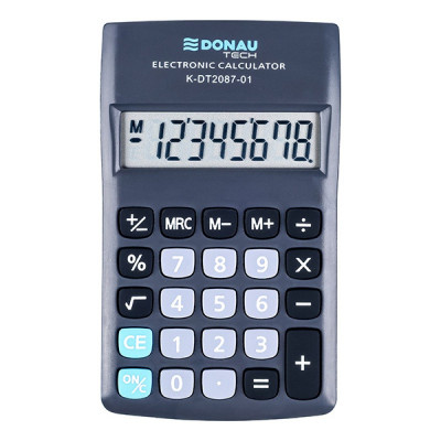 Calculator De Buzunar, 8 Digits, Donau Tech Dt2087 - Negru foto
