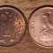 Zimbabwe -set de colectie exotic- 1 cent 1983 + 1995 - bronz &amp; otel placat XF+