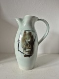 Urcior / Cană mare ceramică decorativă modernistă &ndash; Pictură abstractă, 29 cm, ceramica de studio. Art Studio Pottery
