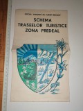 Cumpara ieftin HARTA VECHE ROMANIA RSR - SCHEMA TRASEELOR TURISTICE ZONA PREDEAL