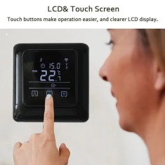 Termostat cu control inteligent Tuya WiFi pentru incalzire cu apa prin foto