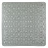 Covor Baie Antiderapant, Gri, 55x55 cm, Detalii Reliefate, Ventuze Calitate &Icirc;naltă, Oem