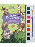 Cumpara ieftin Sa pictam impreuna! Carte de colorat cu pensula si acuarele/***