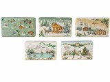 Set 5 sapunuri vegetale cadou Craciun multiarome III cm 10 x 6 x 3 H, 150 gr