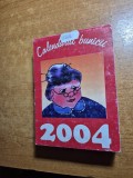 Calendarul bunicii - din anul 2004 - calendar carte - retete culinare ,glume