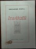 Grigore Popa - Invitatii la frumos (Editie Princeps, 1941) + Dedicatie/Autograf - Poezie, Credinta, Intelepciune